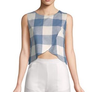 Lucca Couture Gingham Cropped Top